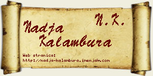 Nadja Kalambura vizit kartica